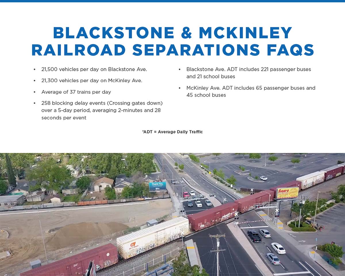 Graphic of Blackstone/McKinley grade separation FAQs