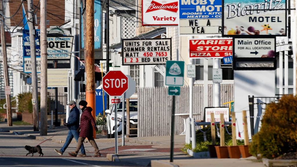 Photo of people walking in Maine