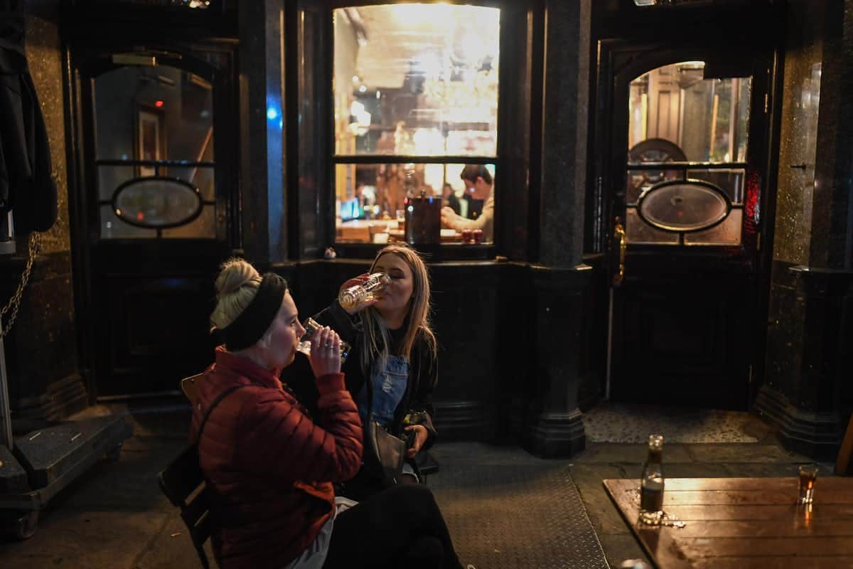 Photo of guests at the Red Lion pub