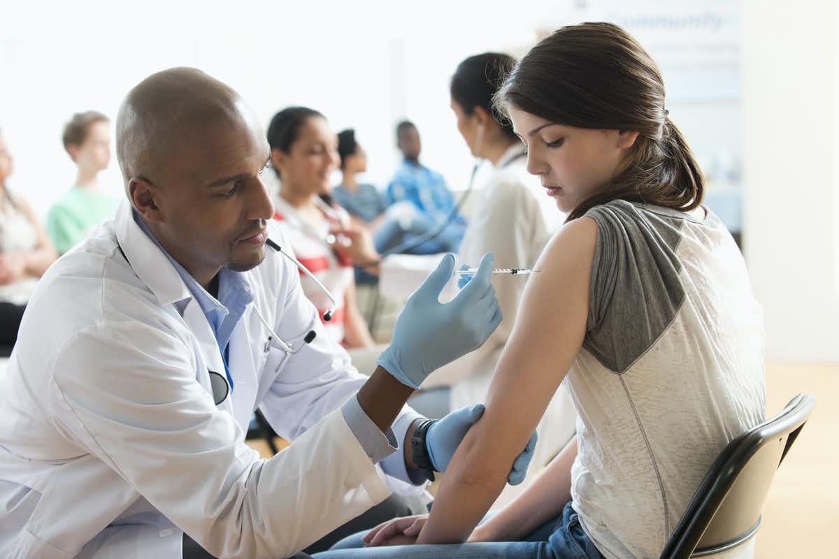 Photo of someone getting a vaccine