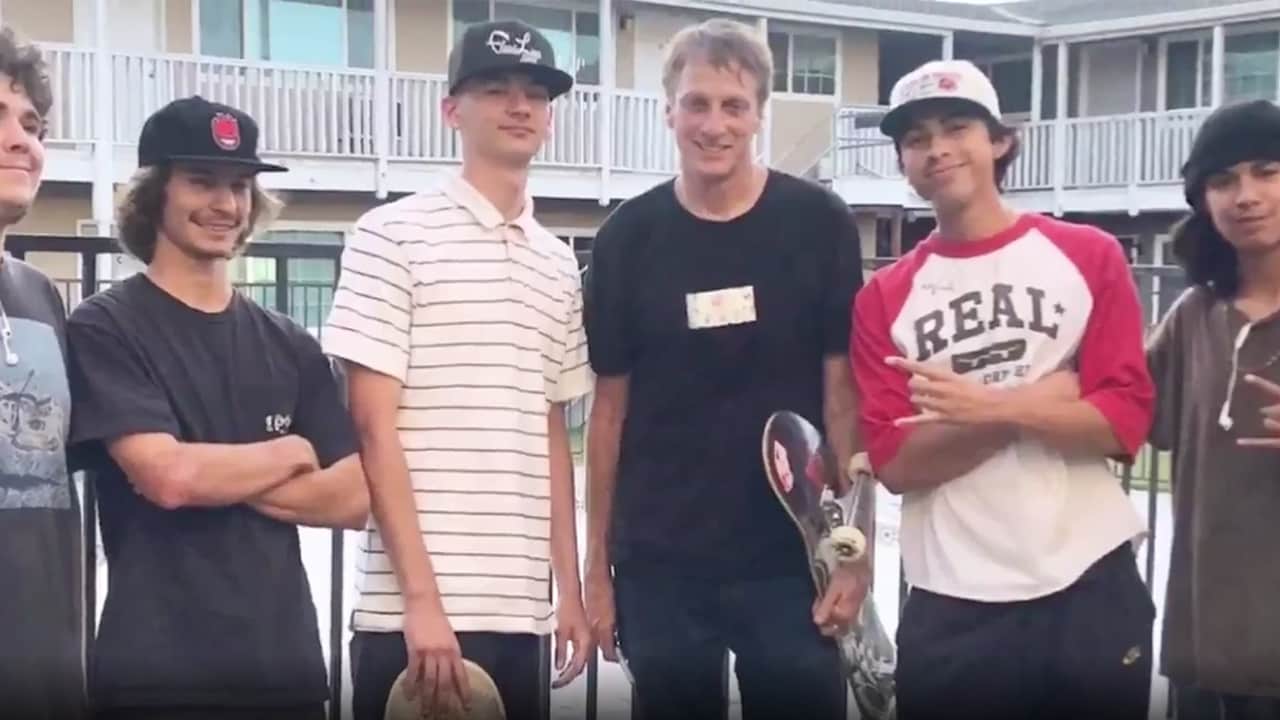 Tony Hawk Gets His Skateboard Kicks in Empty Lemoore Pool Tony Hawk Gets His Skateboard Kicks in Empty Lemoore Pool