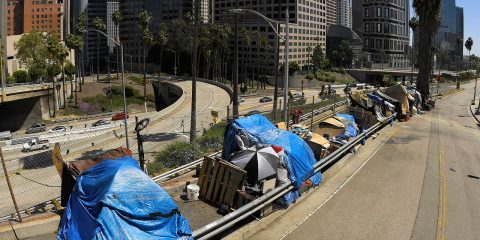 Photo of a homeless camp in LA