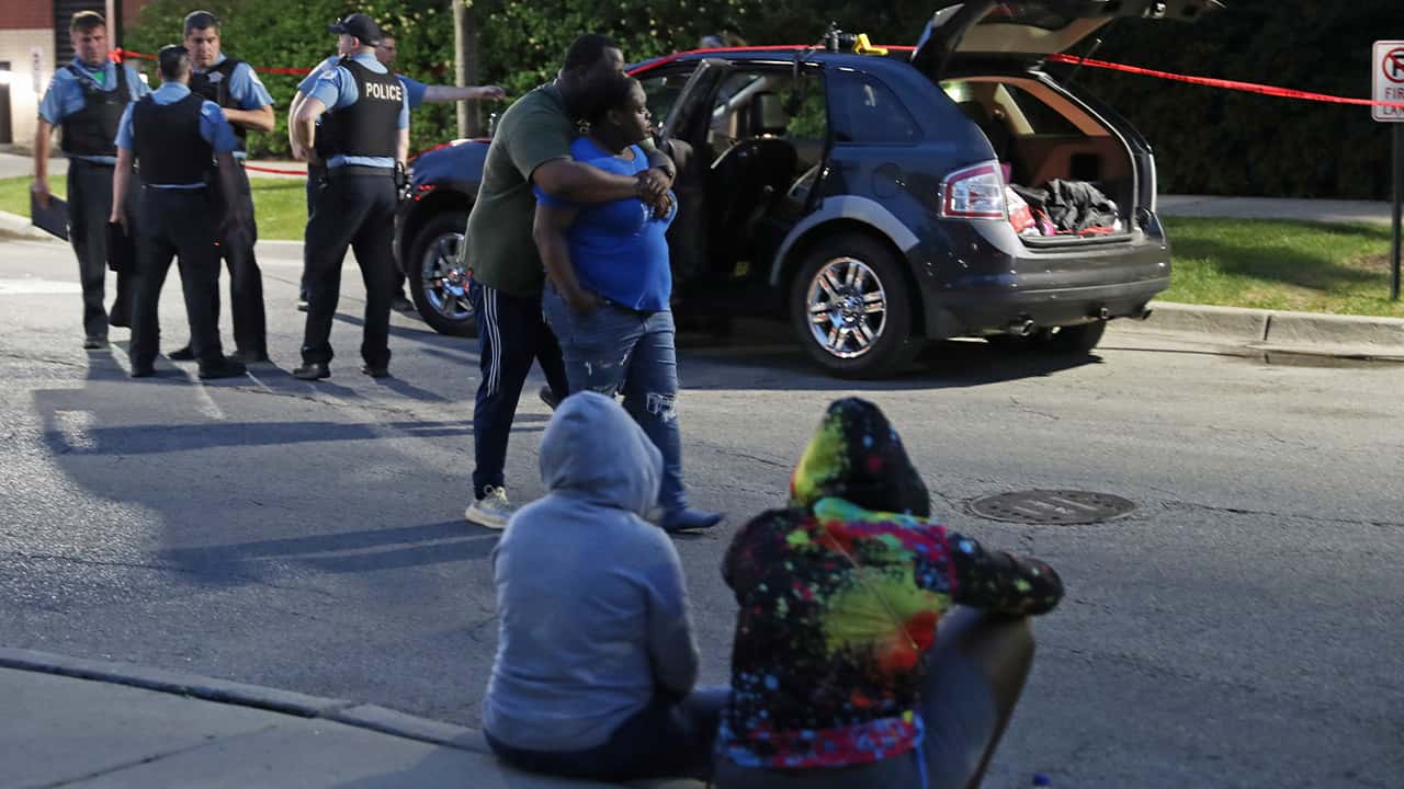Photo of a crime scene in Oak Park