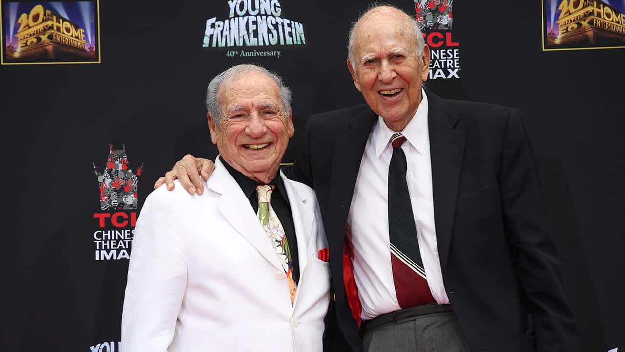Photo of Mel Brooks and Carl Reiner