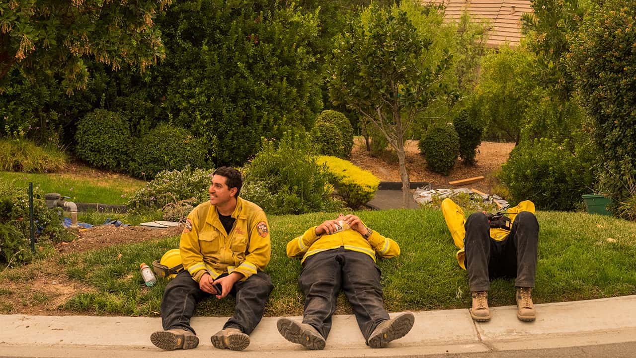 Photo of a CalFire crew