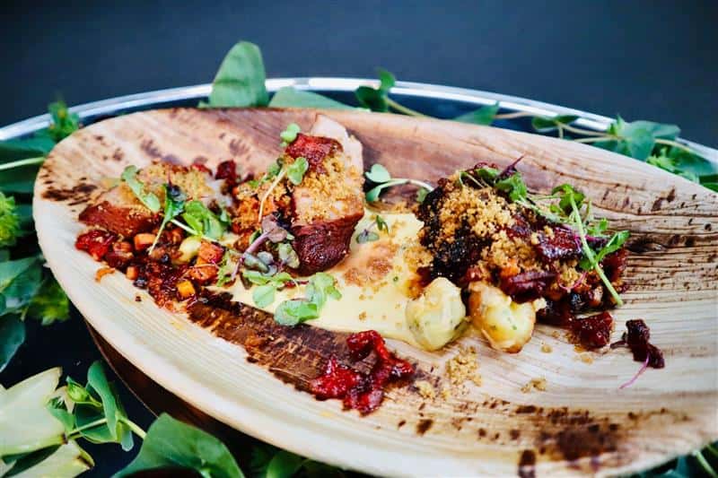Photo of a pork dish made in a Cooking Channel competition
