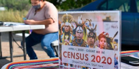 Photo of a census sign